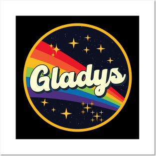 Gladys // Rainbow In Space Vintage Style Posters and Art